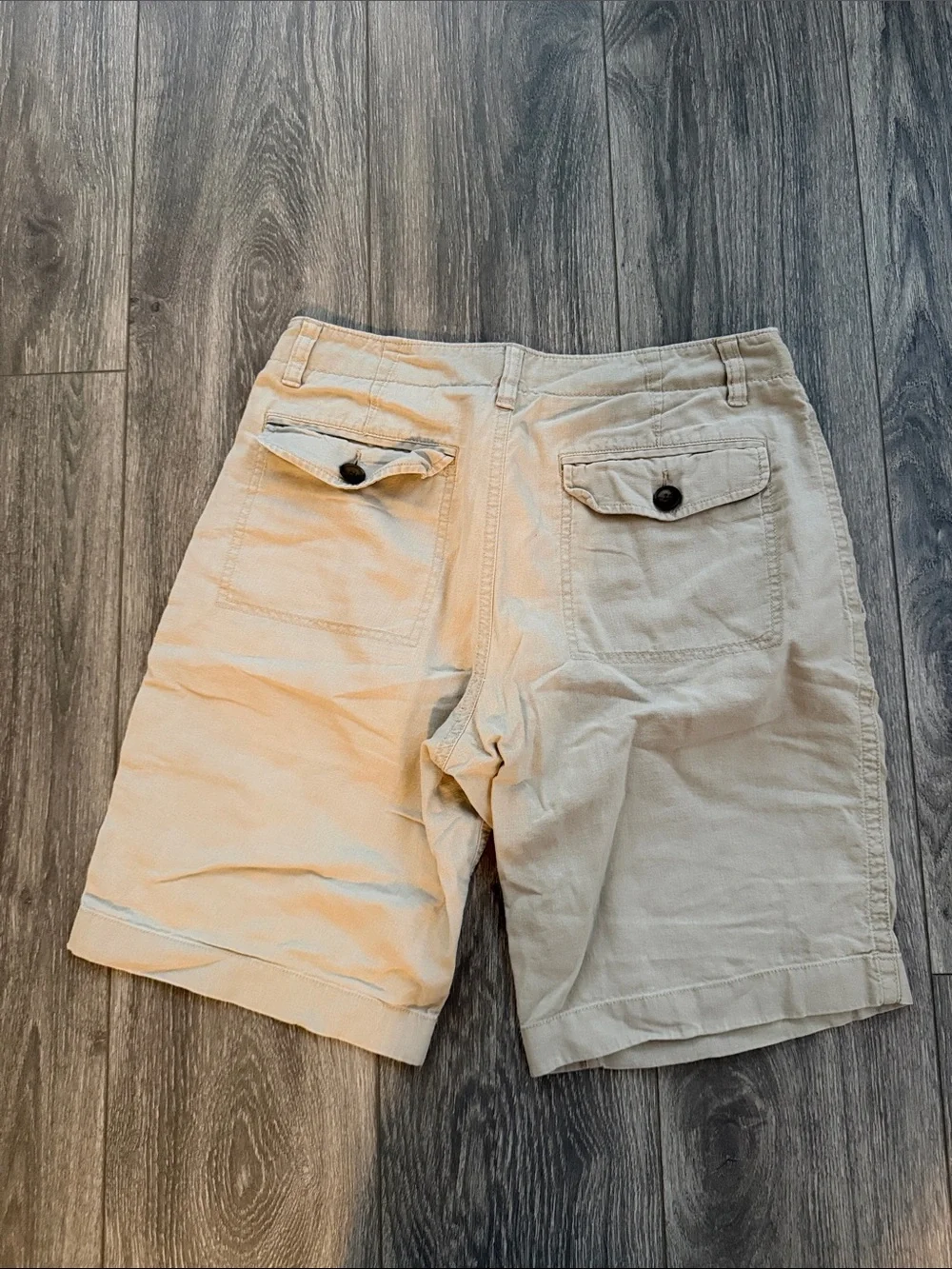 J. Crew - Linen & Cotton Blend Flat Front Chino Shorts in Cream - Size 30